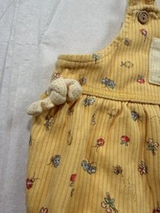 Lullaby Club Baby Girl Bubble Romper Yellow Floral Butterflies 3-6M Cotton