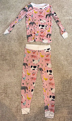 Little Sleepies 2T Bamboo Viscose 2pc Long Sleeve Snug Fit Animal Pajamas Pink