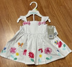 Baby Starters 2pc Dress Set NWT 3 Months White Floral Pink Gingham Bloomers