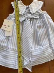 Sophie & Lucas NWT Blue/White “Costal Classics” Lined Woven Cotton Dress-6Mos