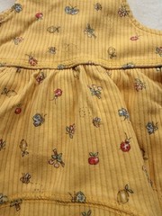 Lullaby Club Baby Girl Bubble Romper Yellow Floral Butterflies 3-6M Cotton