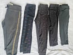 Girls Lot of 5 Stretch Waistband Leggings & Pants Comfort Cat & Jack Sizes 3-4T