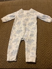 Janie & Jack Alice in Wonderland DISNEY 1 Piece Blue White Baby Girl 3-6 Months