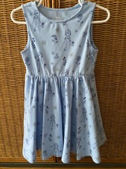 DISNEY INFANT TODDLER GIRLS FROZEN 2 BLUE ELSA FLORAL SLEEVELESS SUNDRESS SZ 3T
