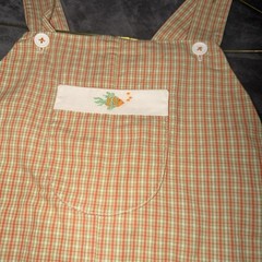 Strasburg 24 Month Romper Plaid Goldfish Green Orange