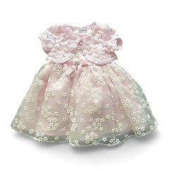 BLUEBERI BOULEVARD 2-Piece Fit and Flare Dress and Knit Shrug Baby Girl’s 12M