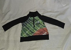 12M Boys NFL Team Eagles Football long sleeve shirt. 1/4 zip up front. (A5)