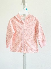 First Impressions Baby Girl Cheetah Zip Up Hoodie Size 3-6 Months Long Sleeves