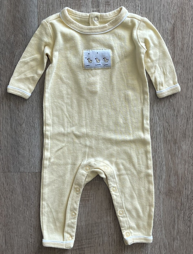 Vintage 2000 Gymboree Rubber Duckie Yellow Ducks One Piece Romper Size 0-3m
