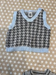Sweater Vest Baby Boy Blue Gray Size 3 Months Carters