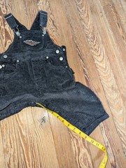 Vintage 90s Harley Davidson Toddler Corduroy Overalls Size 18 Months Black