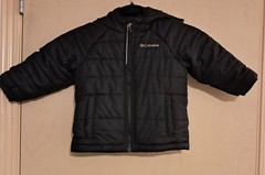 Columbia Toddler Puffer Jacket Black Size 2T Hooded Winter Coat Kids
