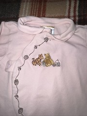 Vintage Classic Pooh Girls Girly Pale Pink Sleeper Size6 Months Piglet Tigger