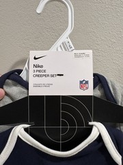 Nike Dallas Cowboys 2-pack Baby Bodysuits Size 3-6 Months New