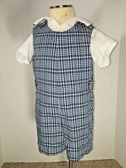 Boutique Imp Originals Plaid Shortalls Size 18m Toddler Boys