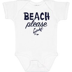 Inktastic Beach Please With Anchor Baby Bodysuit Spring Break Ocean Sunshine Sun