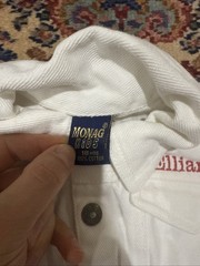 Monag Kids Girls 18 Months “Elliana” White Denim Jacket With Snaps