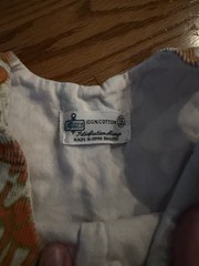 Vintage Kmart Orange Elephant Print Overalls 12 Months RN42000