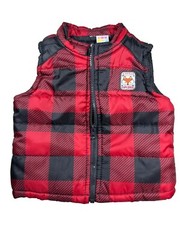 Buffalo Plaid Puffer Vest Infant Size 18 Months Healthtex Red Black Outerwear