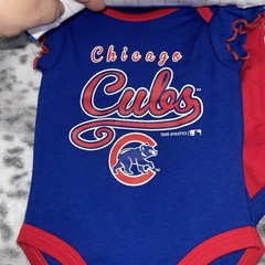 Team Athletics Chicago Cub 3 Piece Bodysuit Set