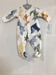 New Carter’s Woodland Fleece Pajama PJs Footie Sleeper Infant Girl Boy Sz P,3M