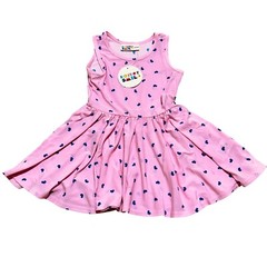 Dot Dot Smile Baby Girls Size 12/24 Months Pink Blue Hearts Tank Twirl Dress NWT