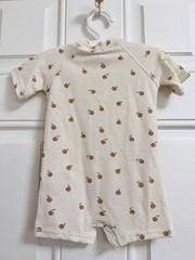 NWT QUINCY MAE ZIP RASHGUARD ONE-PIECE ORANGES 12-18m