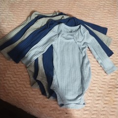Carter’s Child of Mine 5pc Ribbed Knit Long Sleeve 3-6M Blue Gray
