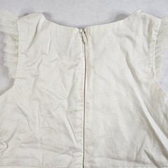 Carter’s Dress Girls Size 3T White 100% Cotton Body/Lining Polyester Mesh
