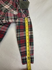 VTG Polo Ralph Lauren Corduroy Collar Plaid Shirt Dress Sz 4T Red Green Holiday