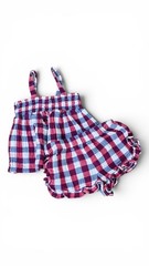 Cat & Jack Plaid Tank & Bloomers Set Toddler Girls 2T Red, White, Blue
