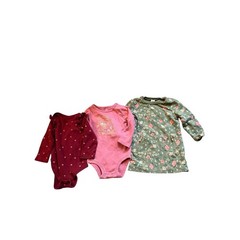 Baby Girl Clothing Lot 6–12 Months Old Navy Dress Carter’s Dip Bodysuit 3pc