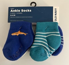 New Old Navy Baby Size 0-6M Ankle Socks Multicolor 6 Pack
