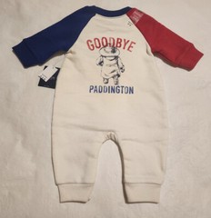 NWT Baby Gap Boys Paddington Long Sleeve Romper 1PC 0-3 Months
