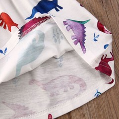NEW Dinosaur Girls White Sleeveless Dress 2T 3T 4T 5T 6