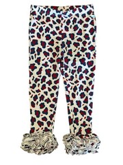 Posh Peanut Bamboo Cheetah Ruffle Leggings 3T NWT