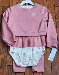 Carter’s Ballet Outfit Baby Girl Size 24 Months Top Bodysuit Pants Set Dance NWT