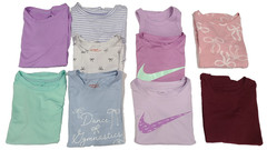 Nike Cat & Jack All In Motion Girls Lot of 10 Pieces Tops SIZE 4/5/6/7 Cotton
