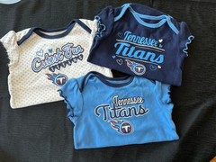 Tennessee Titans Lot of 3 18 Months Onsies NFL Apparel Girl Baby Infant