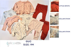 Mac & Moon Baby Girl 9 Month Hedgehog Set: Leggings Bodysuits Sweater