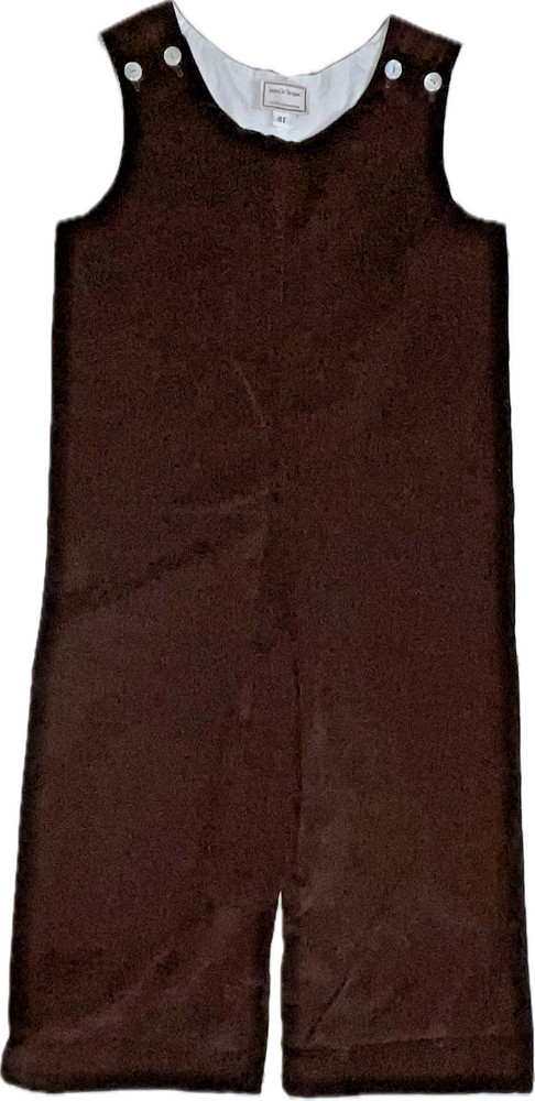blessed be the name Longall Brown Corduroy Romper Boys Size 4T