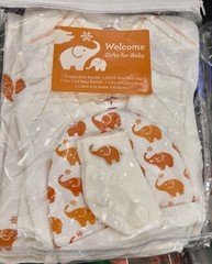 Baby Gift Welcome 5pc 3-6 months,Booties,Cap,Shirt &One Piece NEW SEALED