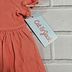 Cat & Jack Sleeve Dress Toddler Girls Size 2T Salmon Color New With Tags