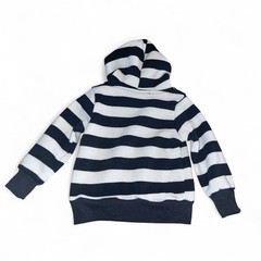 Venezia Italia Drawstring Hood Navy Blue & White Striped Pullover Toddler SZ:1/2