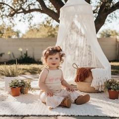 Baby Girl Spaghetti Strap Jumpsuit Sleeveless Halter Romper Bow Bell Bottoms …