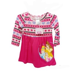 Disney Princess Pink Dress-12M-Cinderella-Belle-Long Sleeves