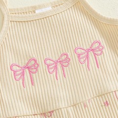 Baby Girl Spaghetti Strap Jumpsuit Sleeveless Halter Romper Bow Bell Bottoms …