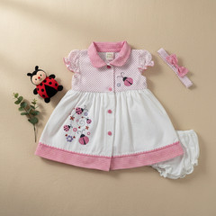 We’re Kids Baby Girl Ladybug Dress Set Pink White Size M 3-6 Months NWT