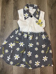 Vintage 1997 Looney Tunes Tweety Floral Daisy Dress 2-3T