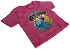 Disneyland Girls Disney Princesses Signature Pink Short Sleeve Shirt Size 12M